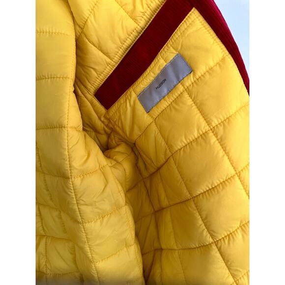 Hudson Jeans Corduroy Varsity Jacket Red size Medium - Picture 7 of 10